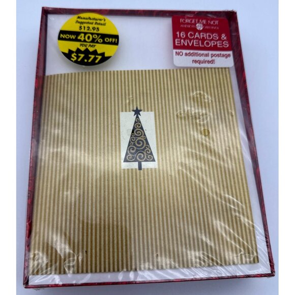 American Greetings NEW cards with envelopes Christmas tree - Picture 1 of 4